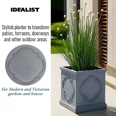IDEALIST Windsor Light Stone Square Garden Planter