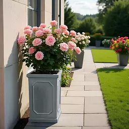 IDEALIST Lite Faux Lead Chelsea Light Concrete Tall Square Planter