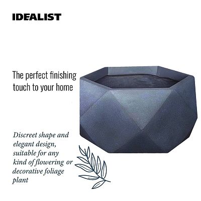 IDEALIST Lite Faceted Effect Bowl Planter Indoor Plant Pot