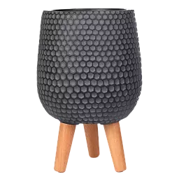 IDEALIST Lite Honeycomb Style Egg Planter on Legs, Round Pot Plant Stand Indoor