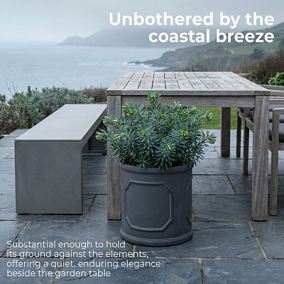 IDEALIST Chelsea Light Concrete Cylinder Garden Planter