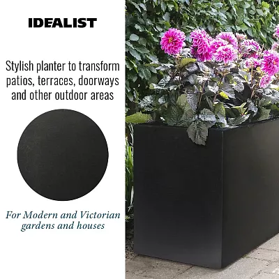 IDEALIST Lite Contemporary Light Concrete High Trough Planter