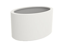 Polyester Ellipse Glossy Outdoor Fiberglass Round Planter