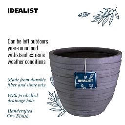 IDEALIST Lite Row Light Concrete Egg Planter