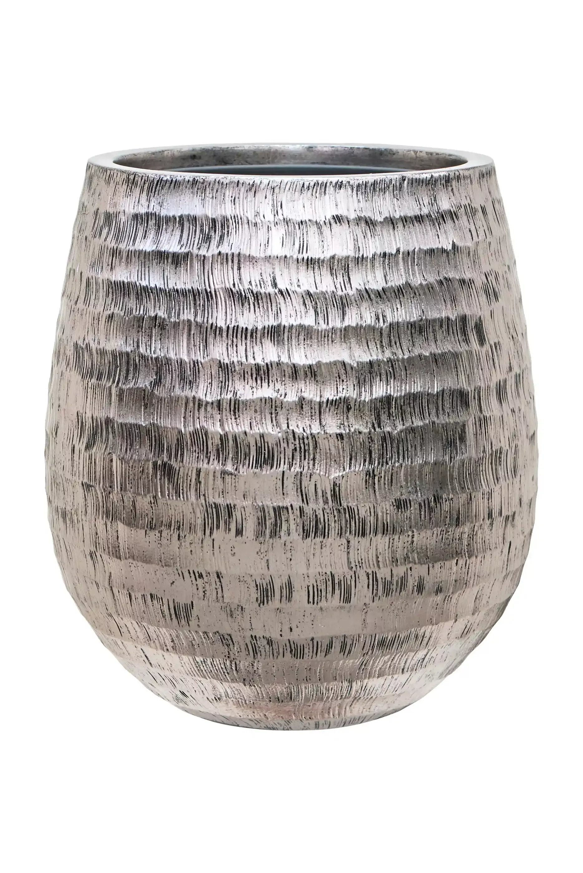 Opus Polystone Planter + Liner | Hammered Finish Indoor Plant Pot