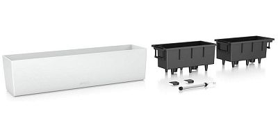 LECHUZA BALCONERA Color Trough Poly Resin Self-watering Planter Set