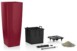 LECHUZA CUBICO ALTO Square Tall Poly Resin Self-watering Planter