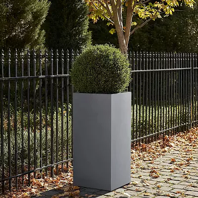 IDEALIST Lite Tall Square Contemporary Light Concrete Planter Set