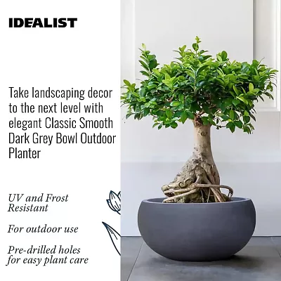 IDEALIST Lite Classic Smooth Bowl Outdoor Planter