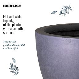 IDEALIST Lite Contemporary Light Concrete Egg Planter