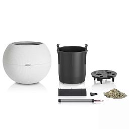 LECHUZA PURO Color Round Poly Resin Self-watering Planter