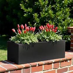 IDEALIST Lite Contemporary Light Concrete Trough Planter