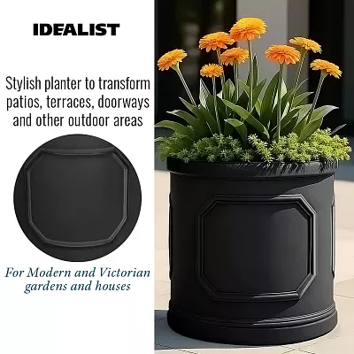 IDEALIST Chelsea Light Concrete Cylinder Garden Planter