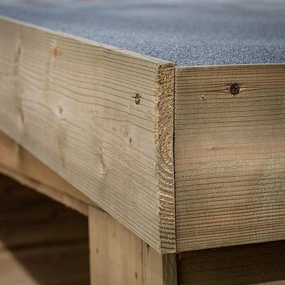 Outdoor Wooden Overlap Presssure Treated Apex Log Store by Forest Garden