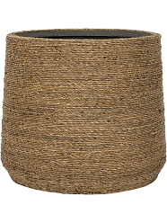 Bohemian Patt L Straw Grass Round Planter