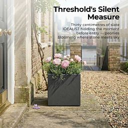 IDEALIST Lite Square Box Contemporary Light Concrete Planter