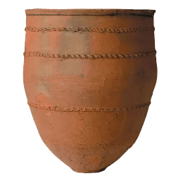 Mediterranean Fiberglass Round Tall Terracotta Planter Pot In/Out