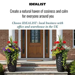 IDEALIST Lite Mosaic Style Tall Round Vase Planter Outdoor Plant Pot