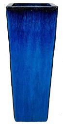 Ceramic Square Tall Glossy Planter Pot In/Out