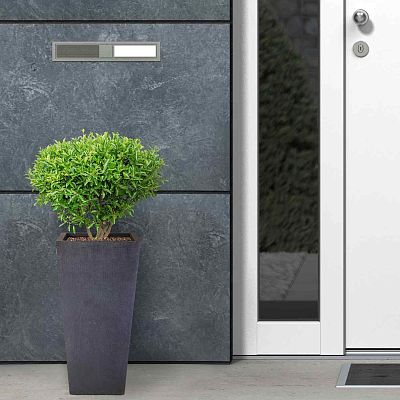 IDEALIST Lite Tall Tapered Contemporary Light Concrete Planter Set