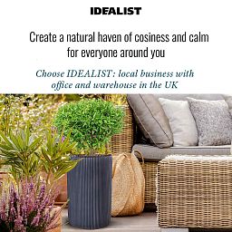IDEALIST Lite Ribbed Cylinder Outdoor Planter