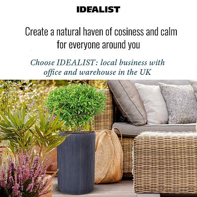 IDEALIST Lite Ribbed Cylinder Outdoor Planter
