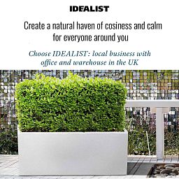 IDEALIST Lite Contemporary Light Concrete High Trough Planter