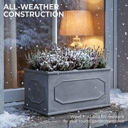 IDEALIST Lite Faux Lead Chelsea Light Concrete Through Planter