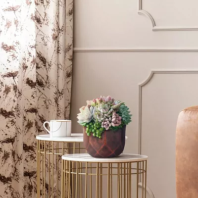 IDEALIST Lite Geometry Style Round Indoor Planter