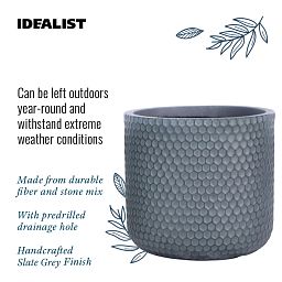 IDEALIST Lite Honeycomb Style Cylinder Round Outdoor Planter