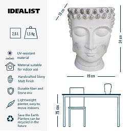 IDEALIST Lite Buddha Face Plant Pot Indoor