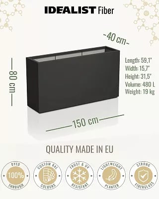 AXIS Trough Outdoor Fiberglass Planter