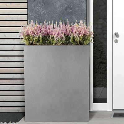 IDEALIST Lite Narrow Contemporary Light Concrete Trough Planter