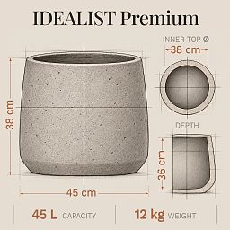 Rough Fibreclay Planter | Indoor and Outdoor Plant Pot