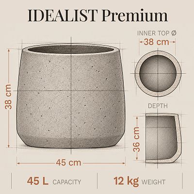 Rough Fibreclay Planter | Indoor and Outdoor Plant Pot
