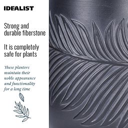 IDEALIST Lite Leaf Embossed Ball Planter