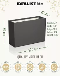 AXIS Trough Outdoor Fiberglass Planter