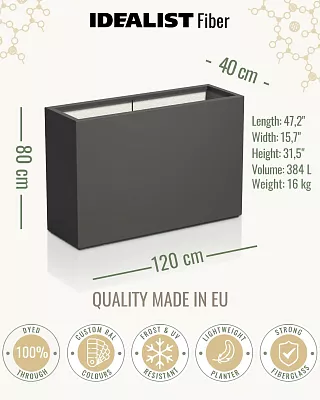 AXIS Trough Outdoor Fiberglass Planter