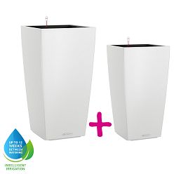 LECHUZA CUBICO Color Square Tall Poly Resin Self-watering Planter Set