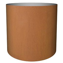 Cortenstyle Standard on Wheels Round Planter IN\OUT