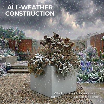 IDEALIST Lite Square Box Contemporary Light Concrete Planter