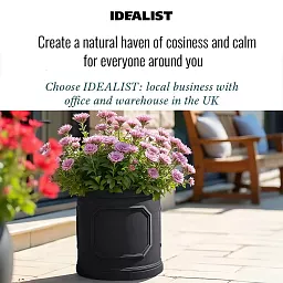 IDEALIST Chelsea Light Concrete Cylinder Garden Planter