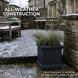 IDEALIST Lite Victorian Box Square Light Stone Outdoor Planter