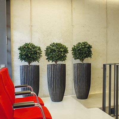Sahara Round Tall Polystone Outdoor Planter