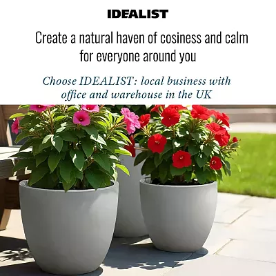 IDEALIST Lite Contemporary Light Concrete Egg Planter