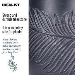 IDEALIST Lite Leaf Embossed Ball Planter