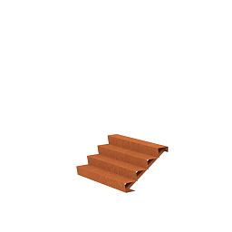 4 Steps Corten Steel Stair