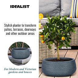 IDEALIST Lite Plaited Style Bowl Outdoor Planter