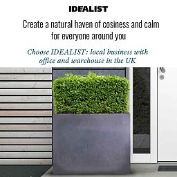 IDEALIST Lite Contemporary Light Concrete Trough Planter