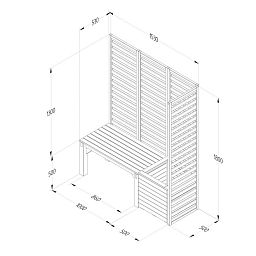 Outdoor Wooden Modular Seating by Forest Garden